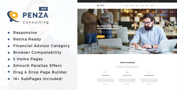 Penza 2.4 – Consulting & Business WordPress Theme