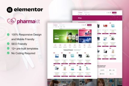 Pharmakit - Elementor Template kit for Medical Store