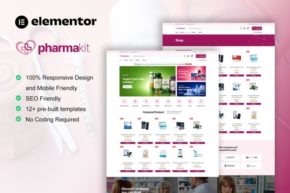 Pharmakit  – Elementor Template kit for Medical Store