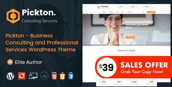 Pickton 2.5 – Consulting WordPress Theme