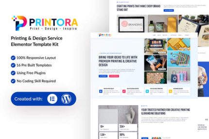 Printora - Printing and Design Service Elementor Template Kit