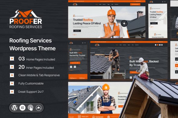 Proofer 1.0.2 – Roofing Company WordPress Theme
