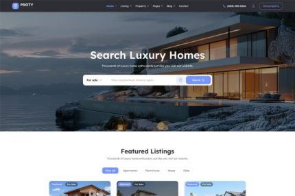Proty - Real Estate WordPress Theme