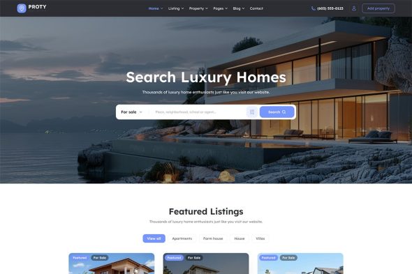 Proty 1.0.1 – Real Estate WordPress Theme