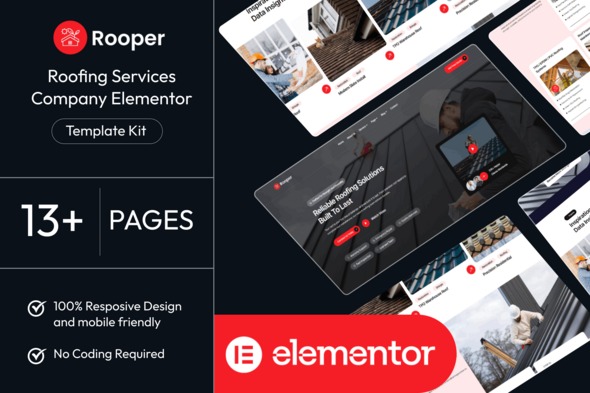 Rooper  – Roofing Services Elementor Template Kit