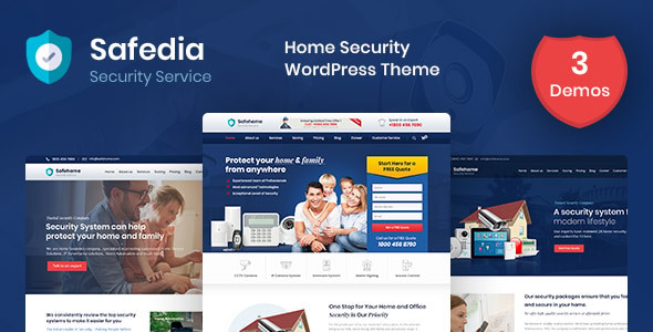 Safedia - Home Security WordPress Theme