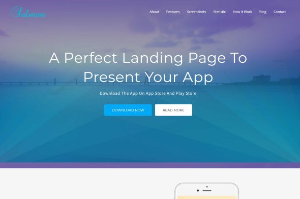 Salmon 1.9 – One Page App WordPress Theme