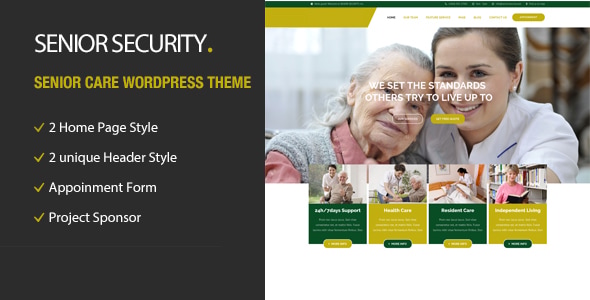 Senior Security 1.9 – Senior Care WordPress Theme