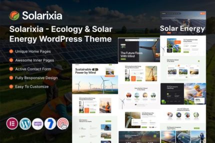 Solarixia - Ecology & Solar Energy WordPress Theme
