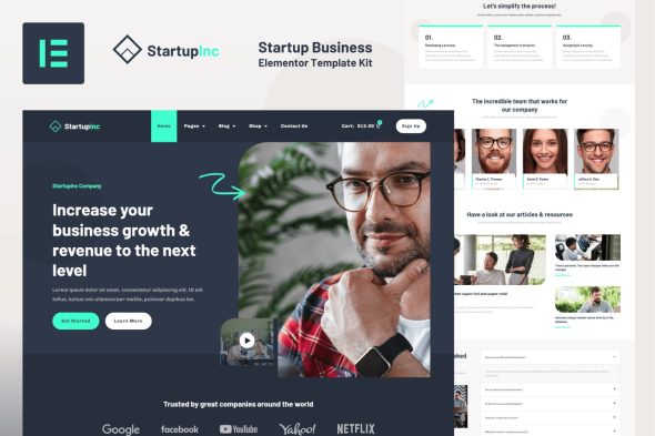 StartupInc  – Startup Business Elementor Pro Template Kit