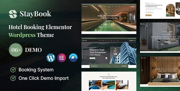 StayBook 1.0.0 – Hotel Booking WordPress Theme