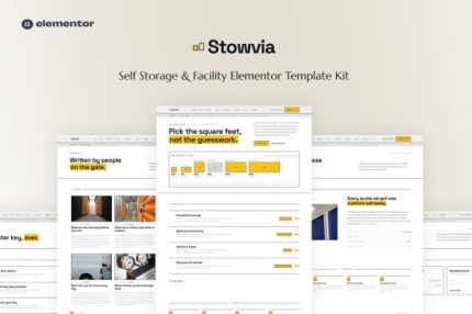 Stowvia - Self Storage & Facility Elementor Template Kit