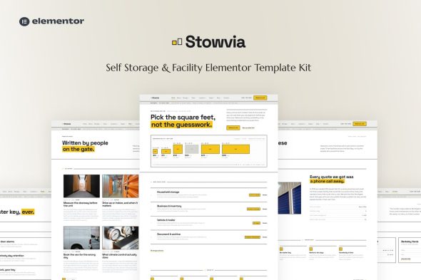 Stowvia  – Self Storage & Facility Elementor Template Kit