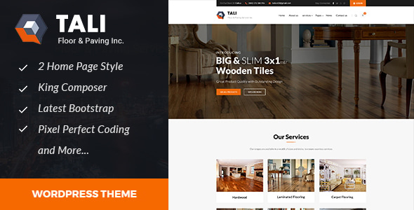 Tali 1.9 – Paving Service WordPress theme
