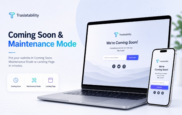 Coming Soon and Maintenance Mode by Traslatability 1.1.13