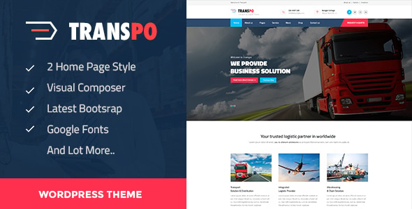 TRANSPO 1.8 – Logistic & Transport WordPress theme
