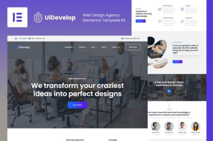 UIDelop - Web Design Agency Elementor Template Kit