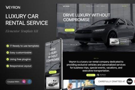 Veyron - Luxury Car Rental Service Elementor Template Kit