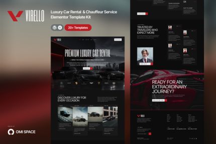 Virello - Luxury Car Rental & Chauffeur Service Elementor Template Kit