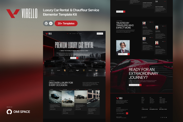 Virello  – Luxury Car Rental & Chauffeur Service Elementor Template Kit