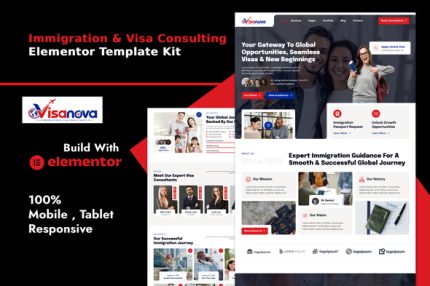 Visanova - Immigration & Visa Consulting Elementor Template Kit
