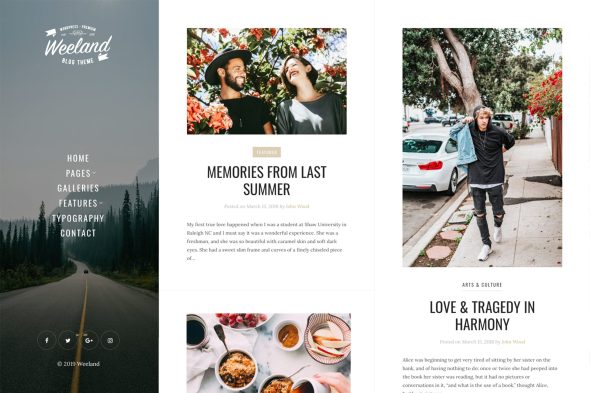 Weeland 1.5.2 – Masonry Lifestyle WordPress Blog Theme