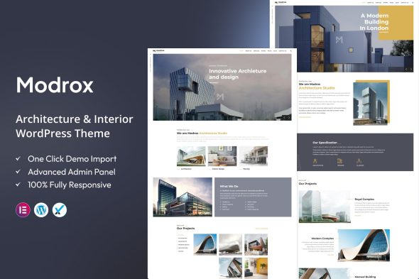 Modrox 2.7 – Architecture and Interior WordPress Theme