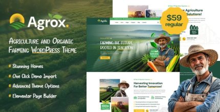 Agrox - Agriculture Organic Farming WordPress Theme