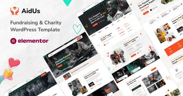 AidUs 1.0.5 – Fundraising & Charity WordPress Theme