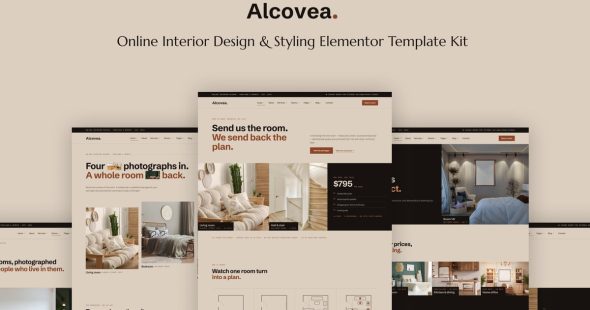Alcovea  – Online Interior Design & Styling Elementor Template Kit