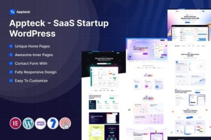 Appteck - SaaS Startup Wordpress Theme