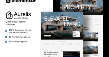 Aurelis - Luxury Real Estate Elementor Template Kit