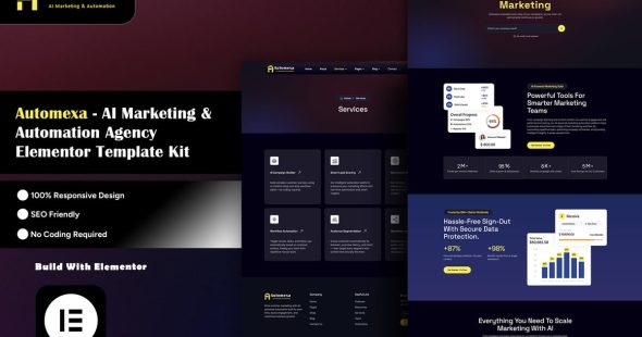Automexa  – AI Marketing & Automation Agency Elementor Template Kit