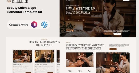 Bellure  – Beauty Salon & Spa Elementor Template Kit