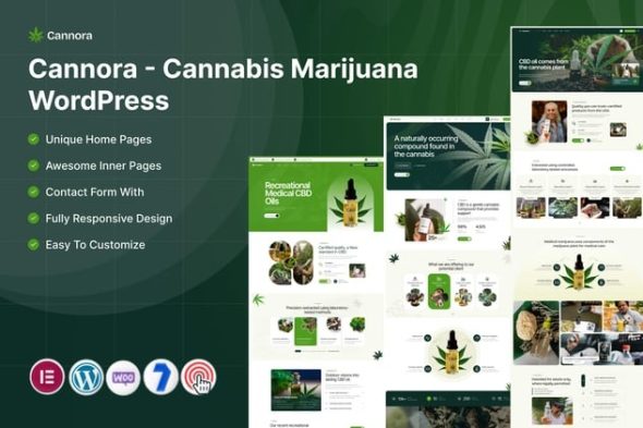 Cannora 2.0 – Cannabis Marijuana WordPress Theme