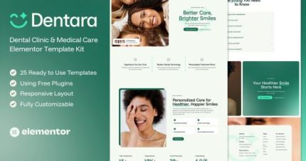 Dentara - Dental Clinic & Medical Care Elementor Template Kit