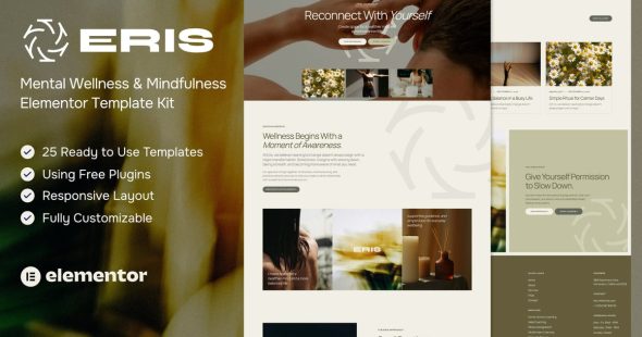 Eris - Mental Wellness & Mindfulness Elementor Template Kit