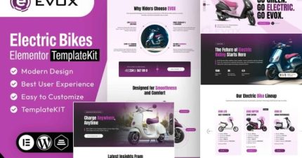 Evox - Electric Bikes Elementor Template Kit