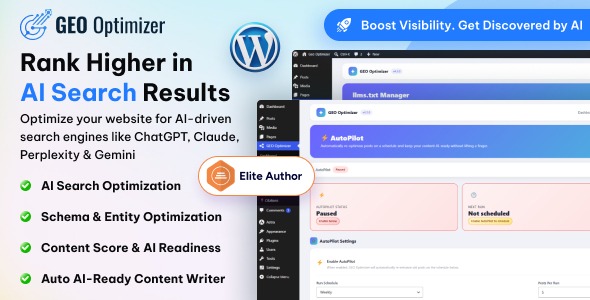 GEO Optimizer 4.3.4 – AI-Powered Generative Engine Optimization & SEO WordPress Plugin