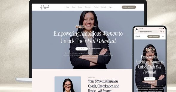 Hannah  – Female Coach & Consultant Elementor Template Kit