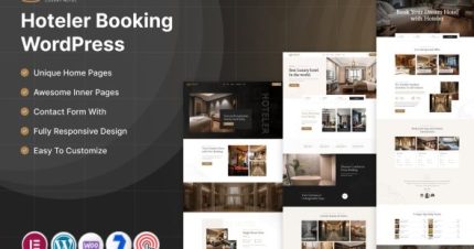 Hoteler - Hotel Booking WordPress Theme