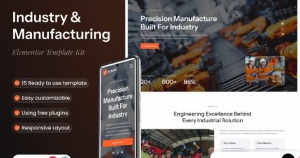 Induvex - Industry & Manufacturing Elementor Template Kit