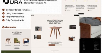 Infura - Interior Design & Custom Furniture Elementor Template Kit