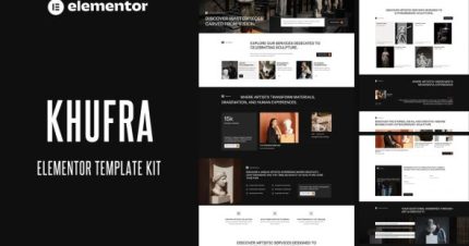 Khufra - Sculpture Exhibition Website Elementor Template Kit