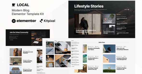 Local  – Modern Blog & Magazine Elementor Template Kit
