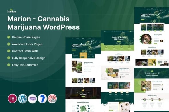 Marion 7.0 – Cannabis Marijuana WordPress Theme