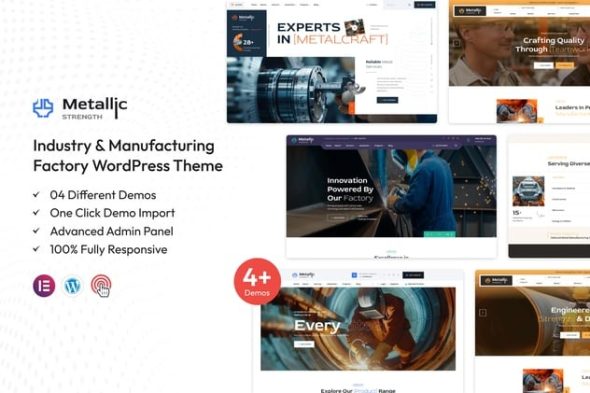 Metallic 1.0 – Industry Manufacturing WordPress Theme