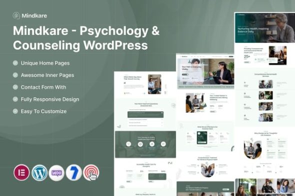 Mindkare 1.0 – Psychology & Counseling WordPress Theme