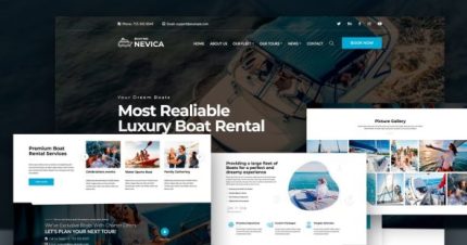 Nevica - Yacht Rental WordPress Theme