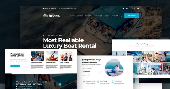 Nevica 1.7.1 – Yacht Rental WordPress Theme